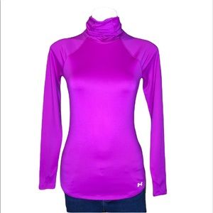 5/$25 UNDER ARMOUR Top Qualifier Long Sleeve Turtleneck MockNeck Pink Small